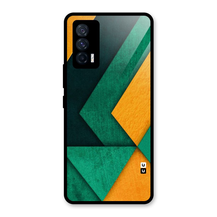 Rugged Abstract Stripes Glass Back Case for Vivo iQOO 7 5G