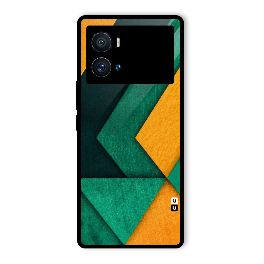 Rugged Abstract Stripes Glass Back Case for Vivo iQOO 9 Pro