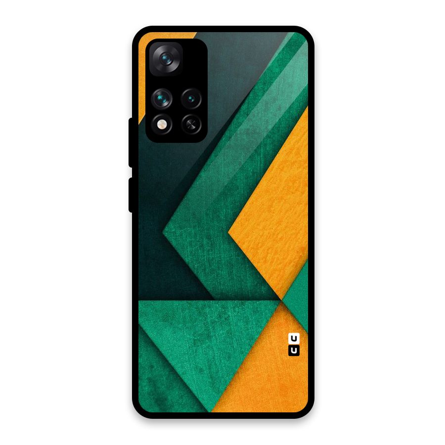 Rugged Abstract Stripes Glass Back Case for Xiaomi 11i HyperCharge 5G