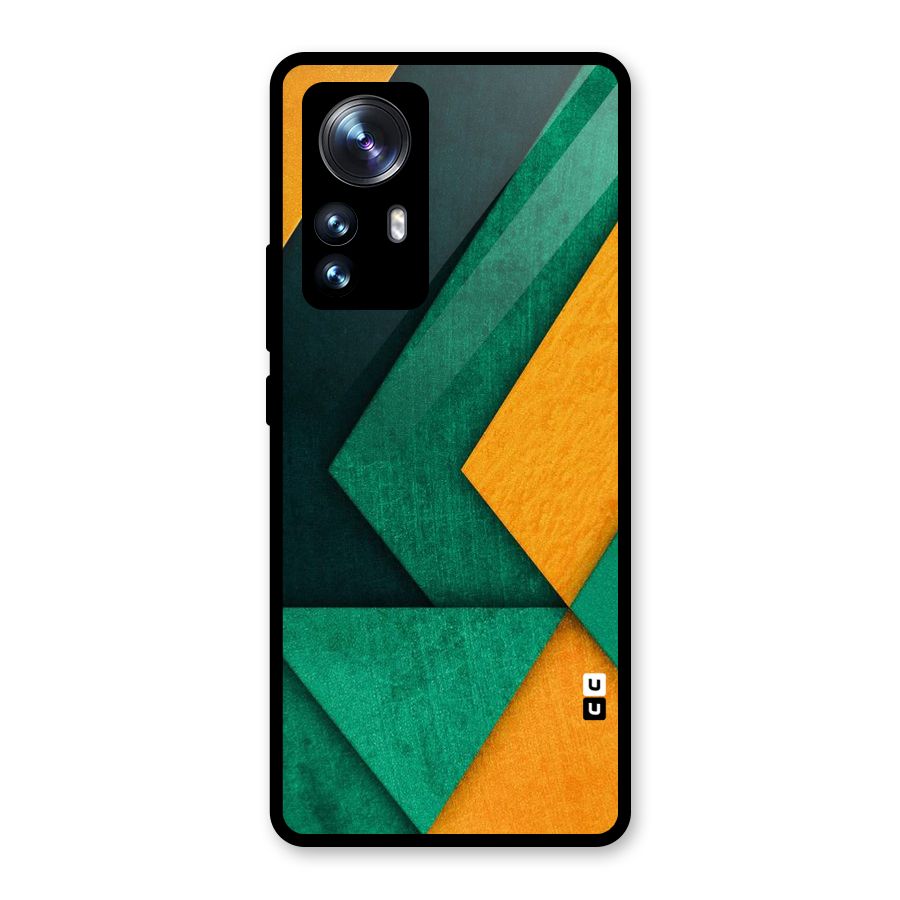 Rugged Abstract Stripes Glass Back Case for Xiaomi 12 Pro