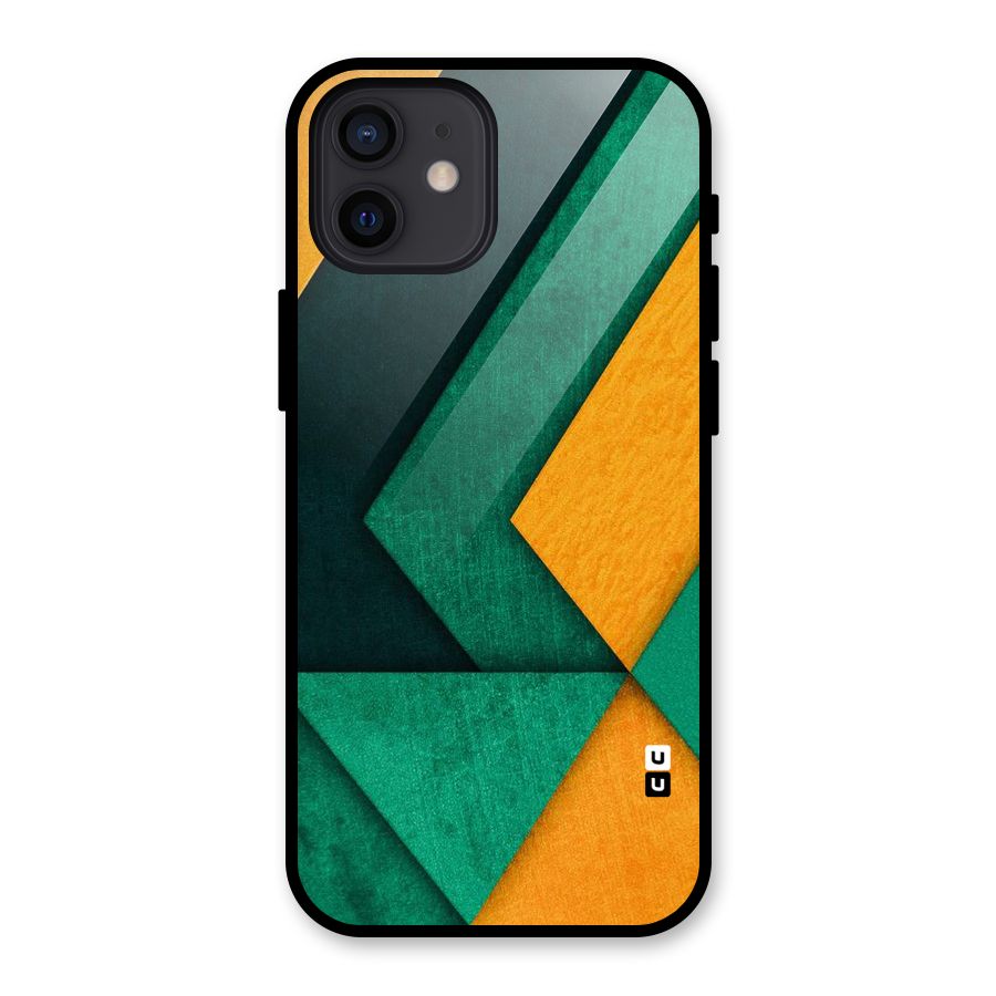 Rugged Abstract Stripes Glass Back Case for iPhone 12