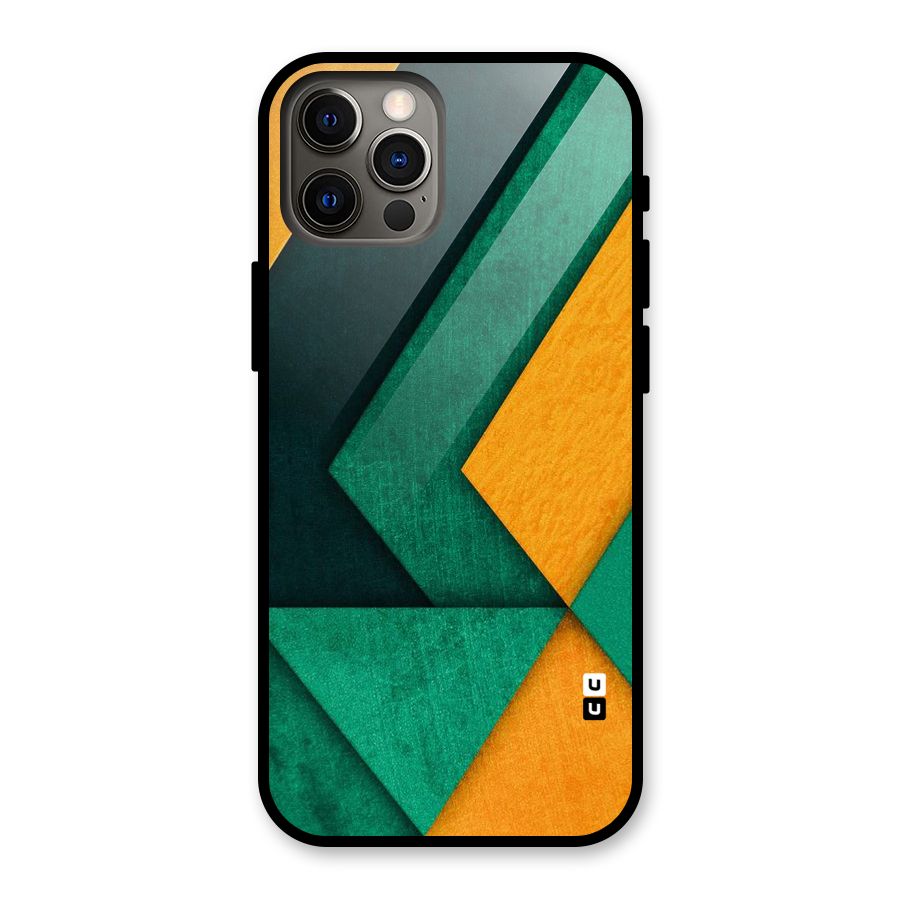 Rugged Abstract Stripes Glass Back Case for iPhone 12 Pro