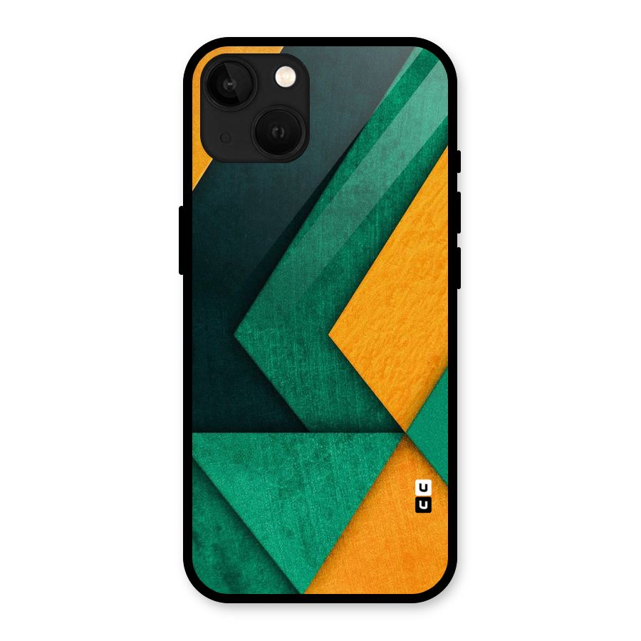 Rugged Abstract Stripes Glass Back Case for iPhone 13
