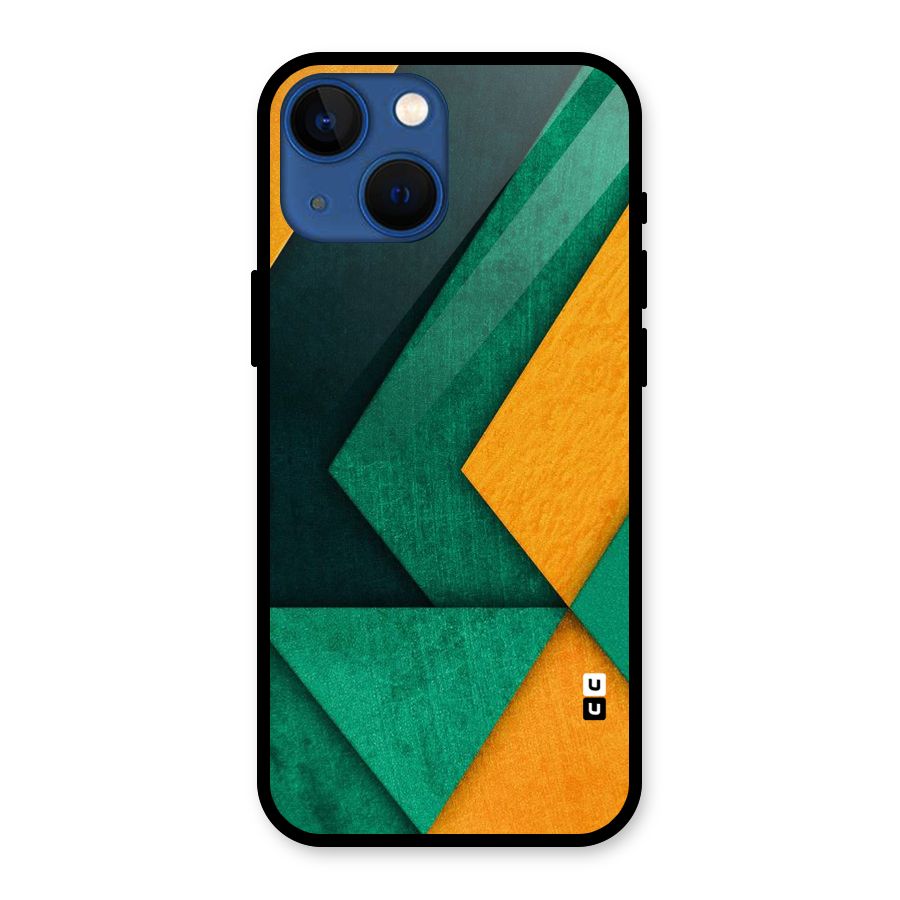 Rugged Abstract Stripes Glass Back Case for iPhone 13 Mini