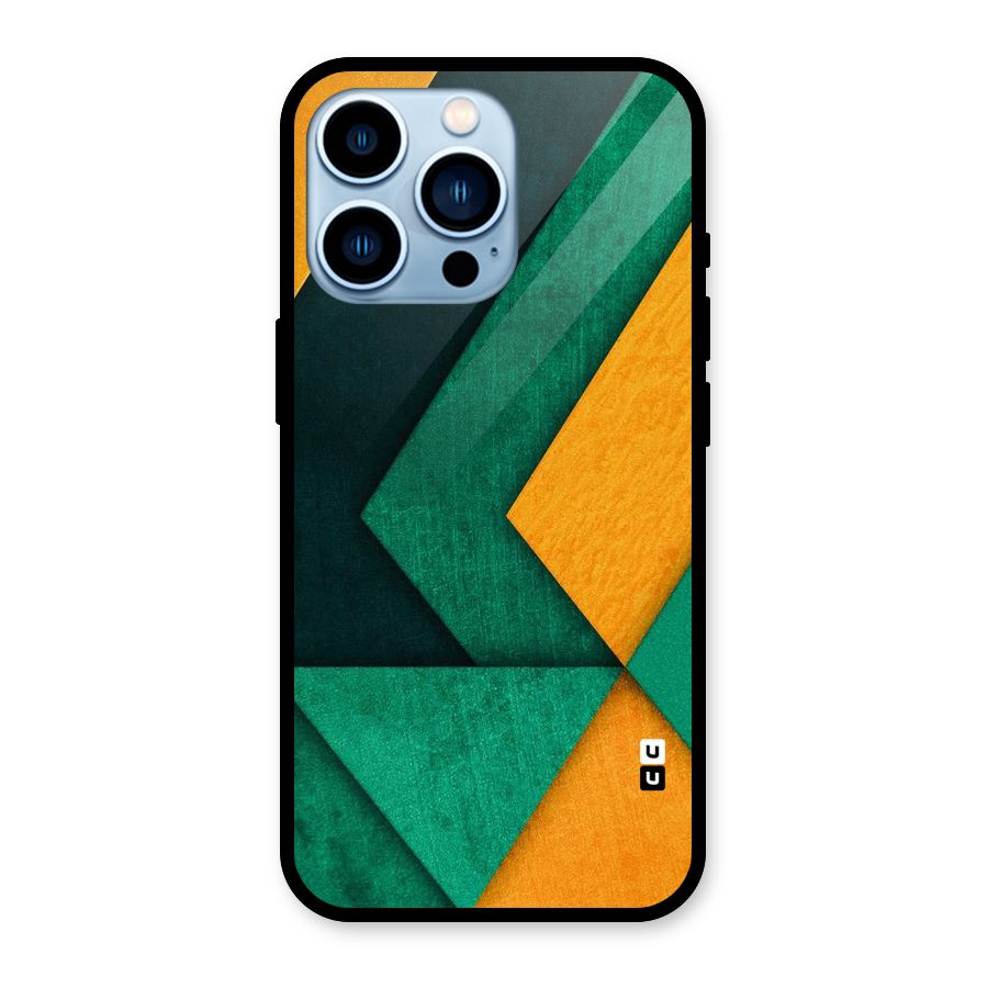 Rugged Abstract Stripes Glass Back Case for iPhone 13 Pro