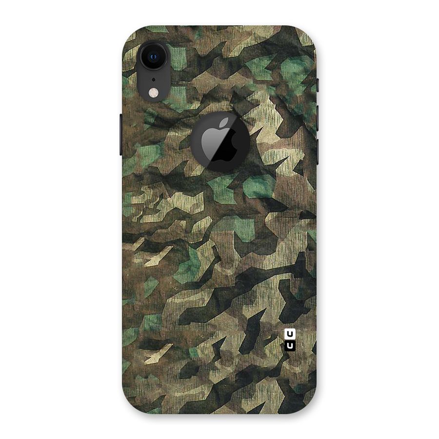 Rugged Army Back Case for iPhone XR Logo Cut