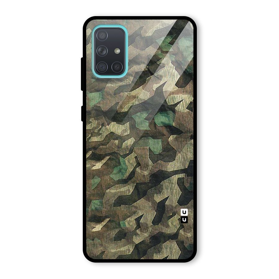 Rugged Army Glass Back Case for Galaxy A71