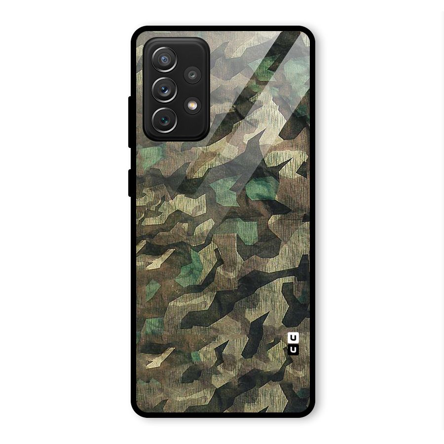 Rugged Army Glass Back Case for Galaxy A72