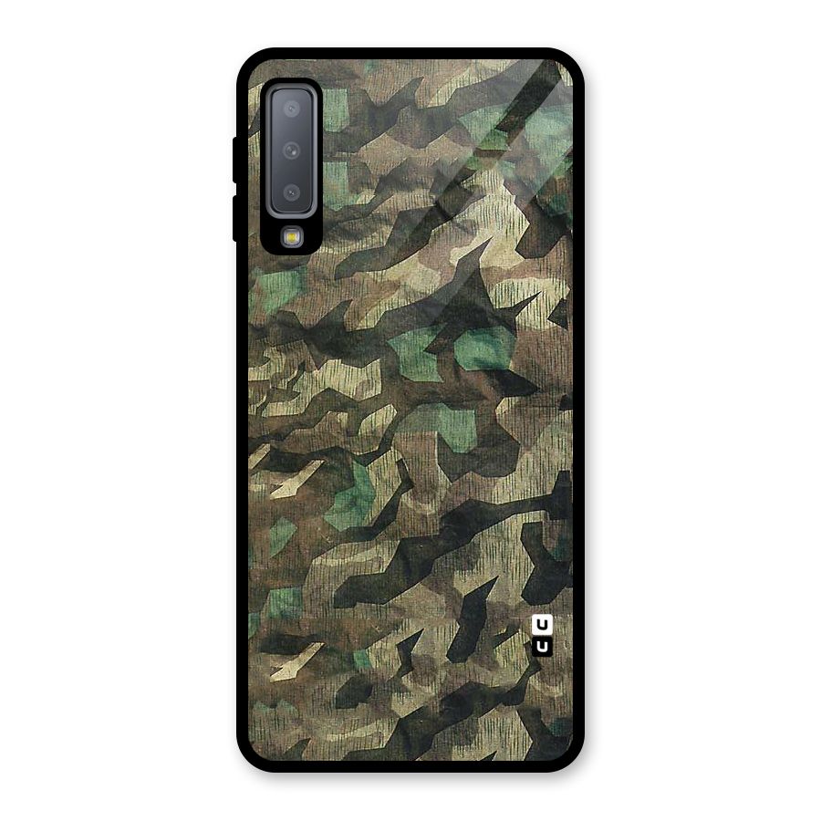 Rugged Army Glass Back Case for Galaxy A7 (2018)