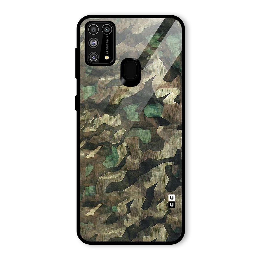 Rugged Army Glass Back Case for Galaxy F41