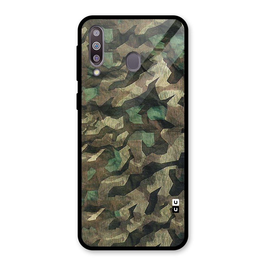 Rugged Army Glass Back Case for Galaxy M30