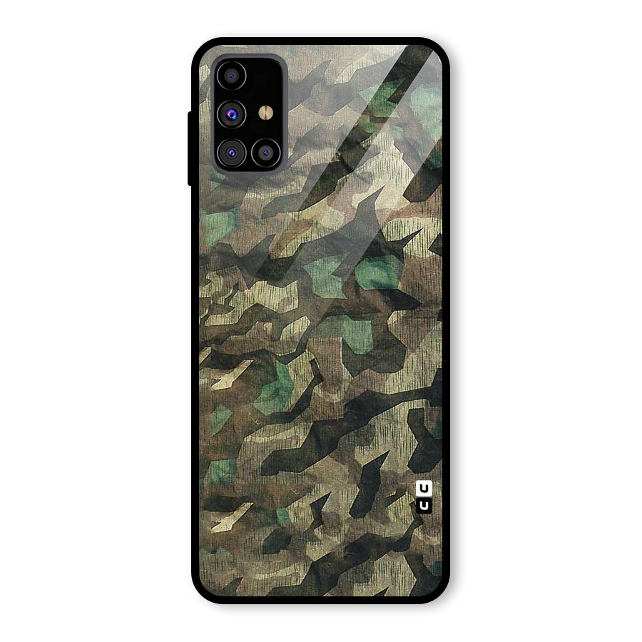 Rugged Army Glass Back Case for Galaxy M31s