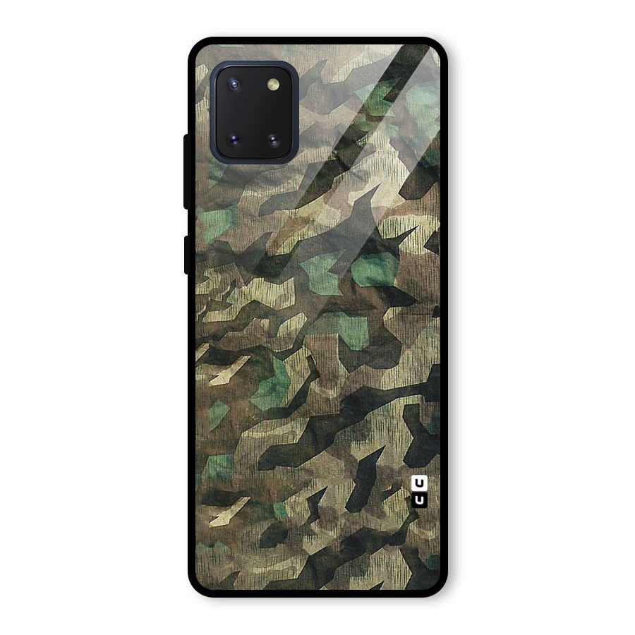 Rugged Army Glass Back Case for Galaxy Note 10 Lite