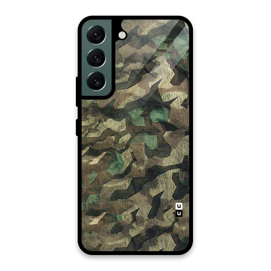 Rugged Army Glass Back Case for Galaxy S22 5G