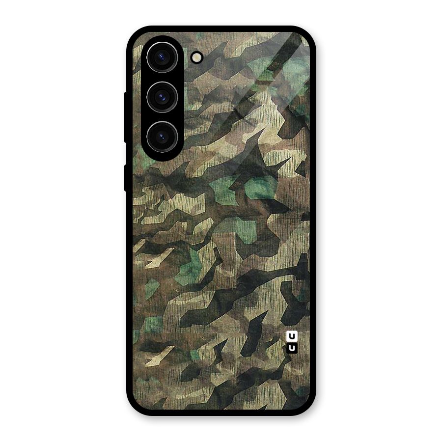 Rugged Army Glass Back Case for Galaxy S23 Plus