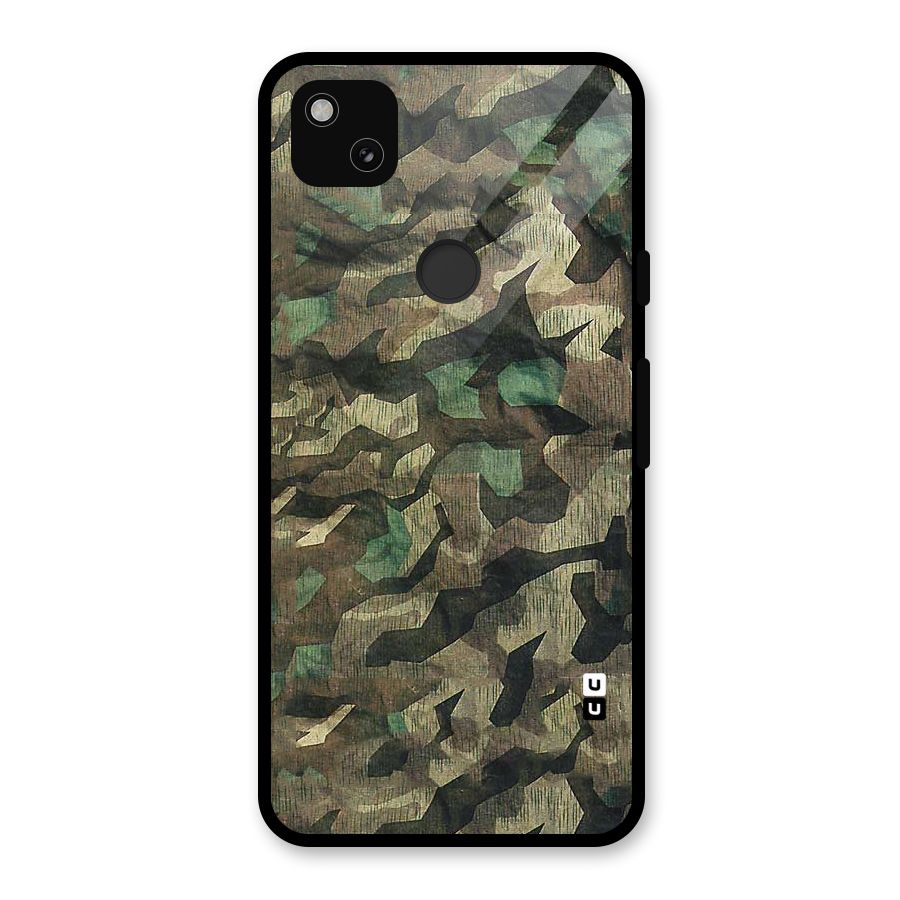 Rugged Army Glass Back Case for Google Pixel 4a