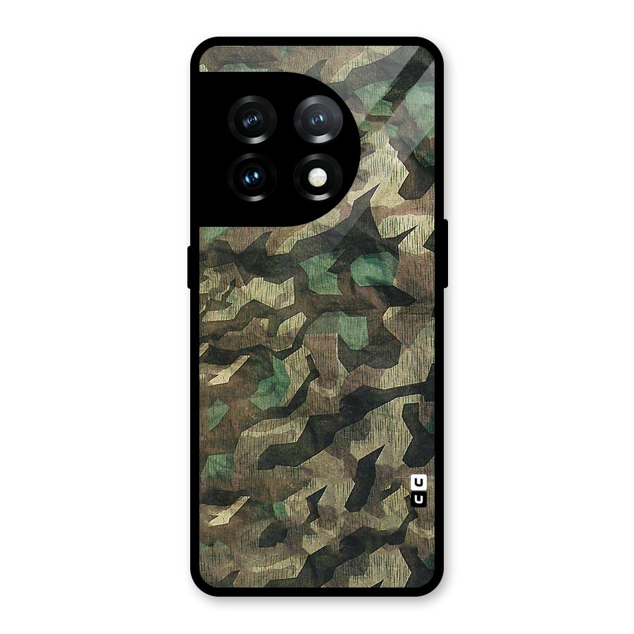 Rugged Army Glass Back Case for OnePlus 11