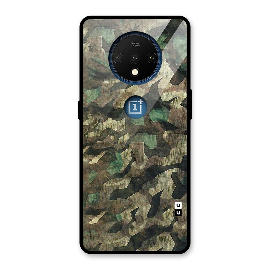 Rugged Army Glass Back Case for OnePlus 7T