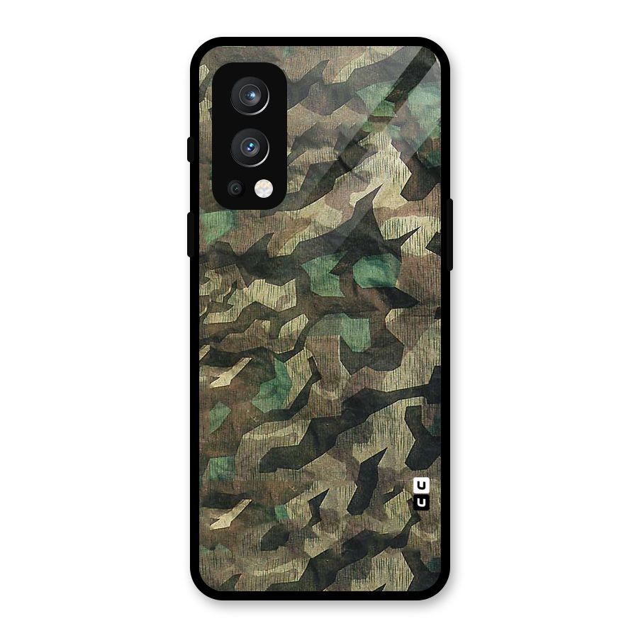 Rugged Army Glass Back Case for OnePlus Nord 2 5G