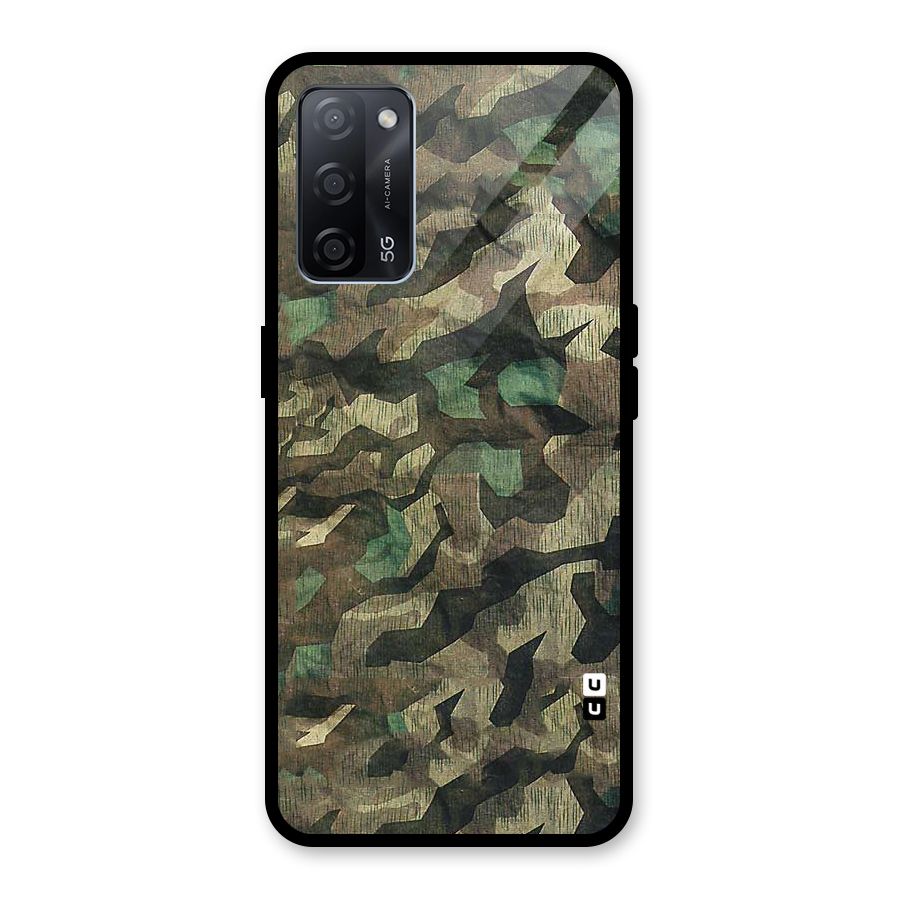 Rugged Army Glass Back Case for Oppo A53s 5G