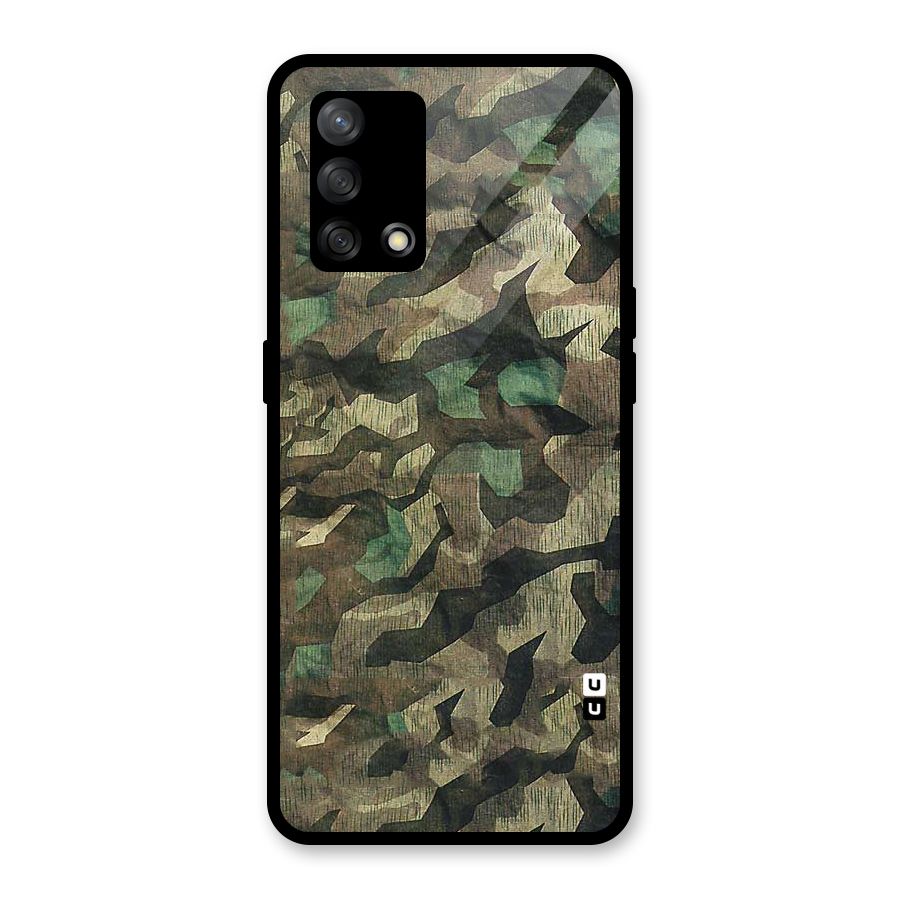 Rugged Army Glass Back Case for Oppo F19