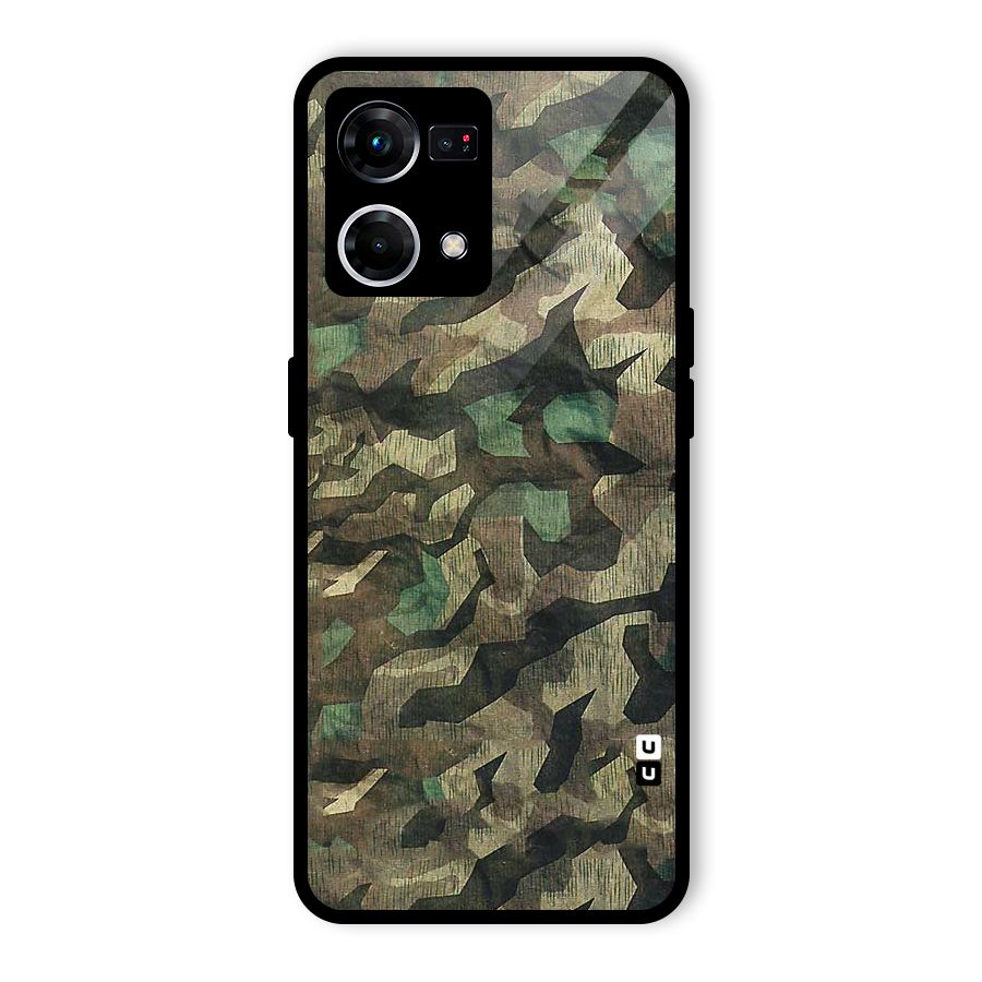 Rugged Army Glass Back Case for Oppo F21 Pro 4G