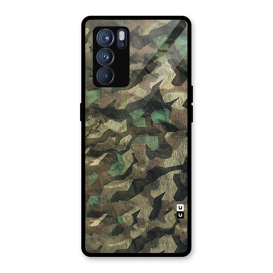 Rugged Army Glass Back Case for Oppo Reno6 Pro 5G