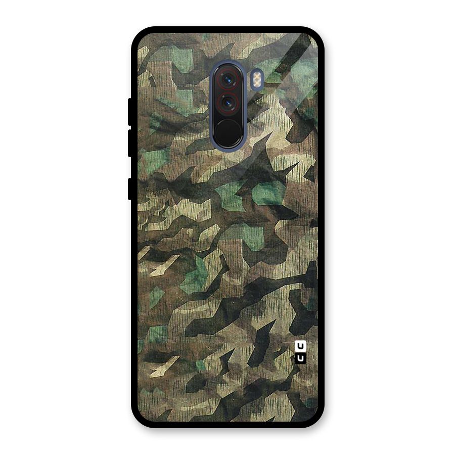 Rugged Army Glass Back Case for Poco F1