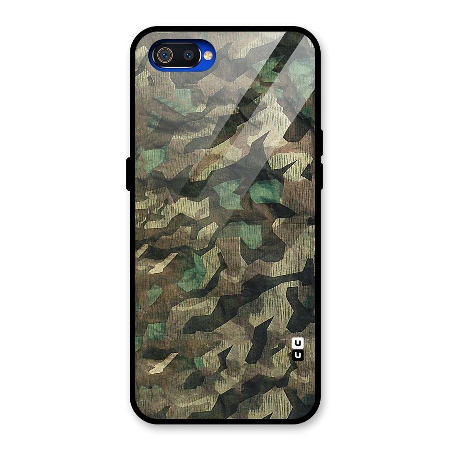 Rugged Army Glass Back Case for Realme C2