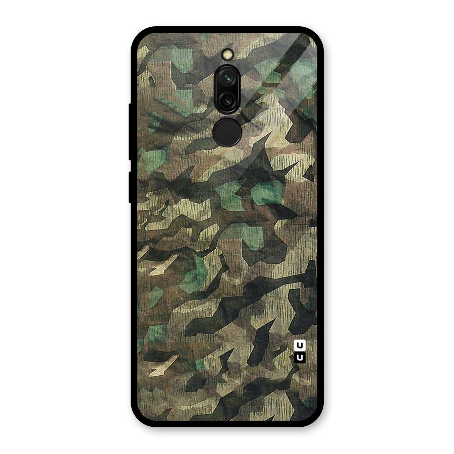 Rugged Army Glass Back Case for Redmi 8