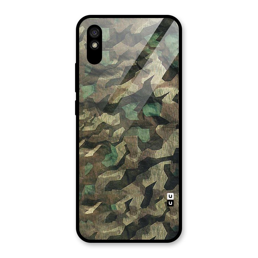 Rugged Army Glass Back Case for Redmi 9A