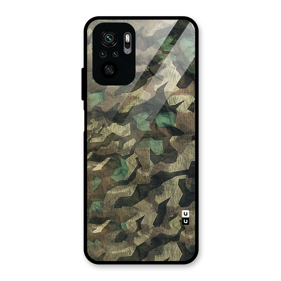 Rugged Army Glass Back Case for Redmi Note 10S