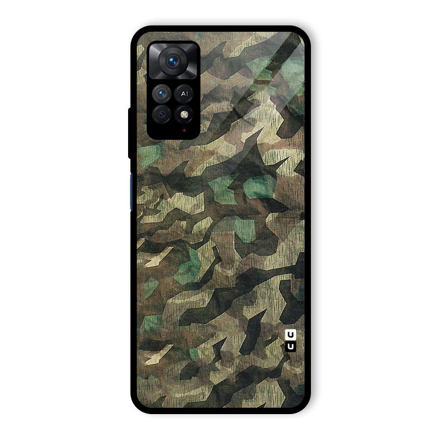 Rugged Army Glass Back Case for Redmi Note 11 Pro