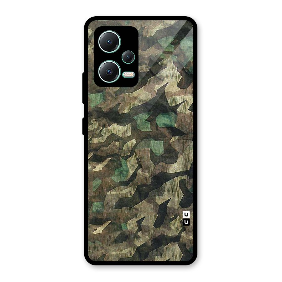 Rugged Army Glass Back Case for Redmi Note 12 5G