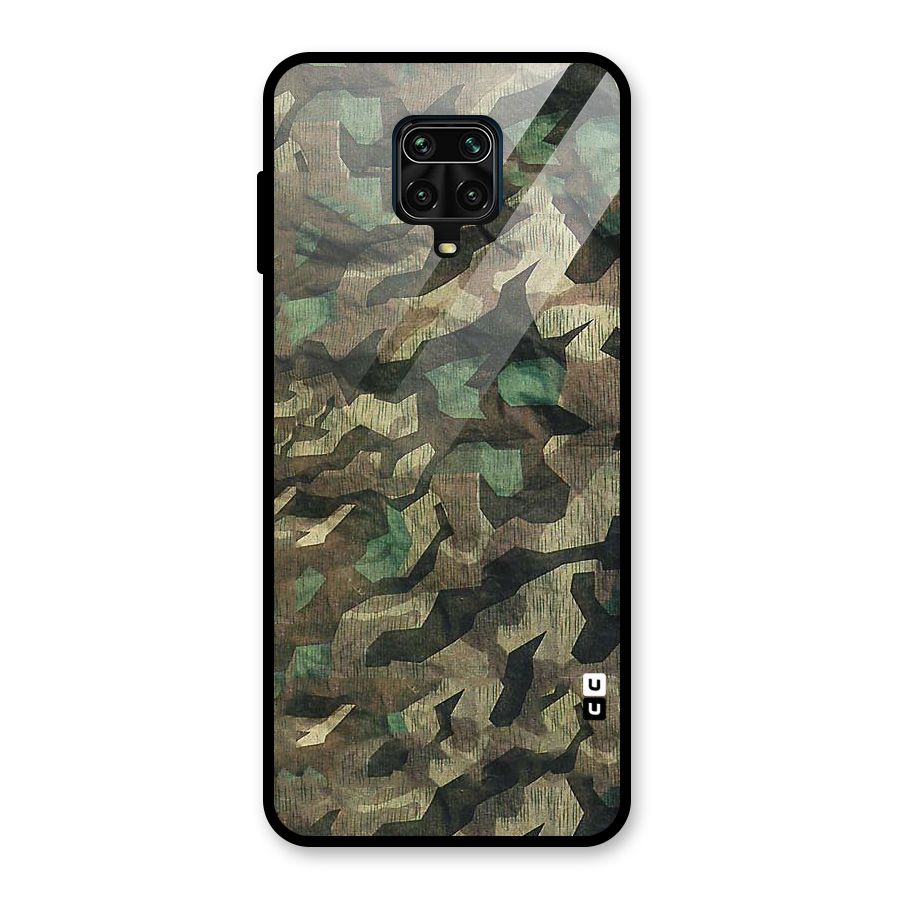 Rugged Army Glass Back Case for Redmi Note 9 Pro