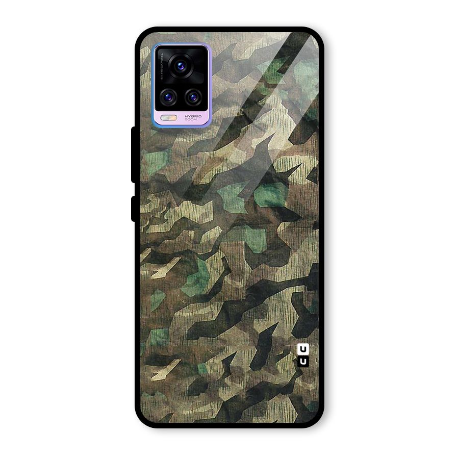 Rugged Army Glass Back Case for Vivo V20 Pro