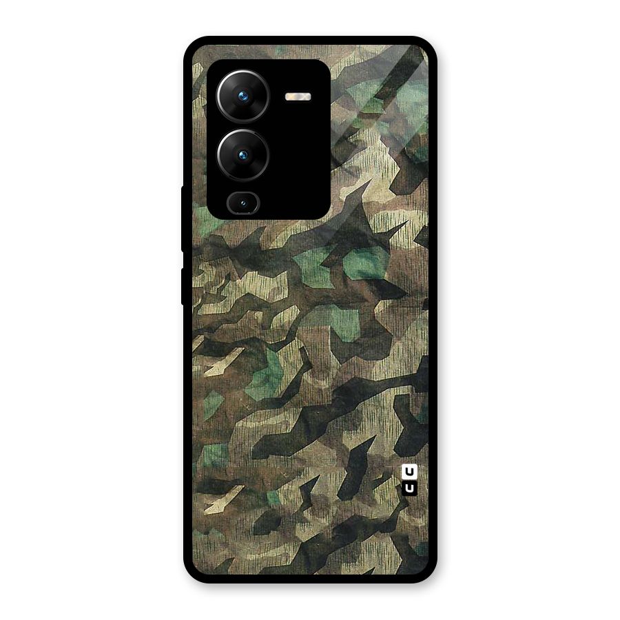 Rugged Army Glass Back Case for Vivo V25 Pro