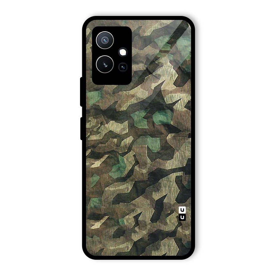 Rugged Army Glass Back Case for Vivo Y75 5G