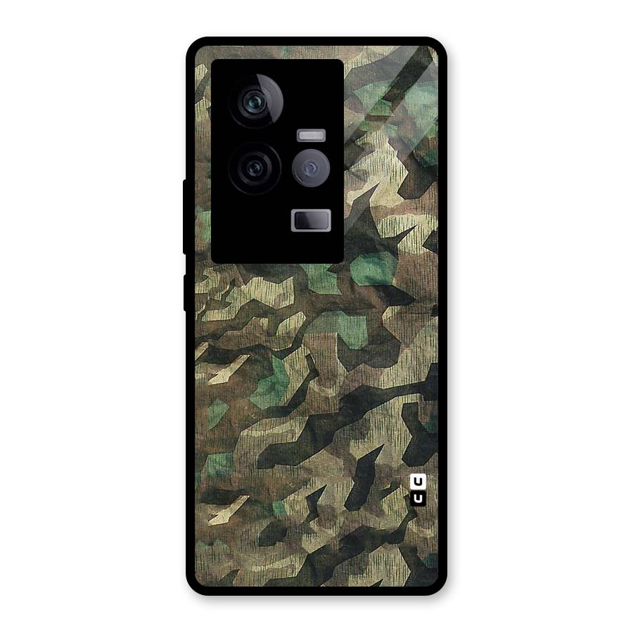 Rugged Army Glass Back Case for Vivo iQOO 11 5G