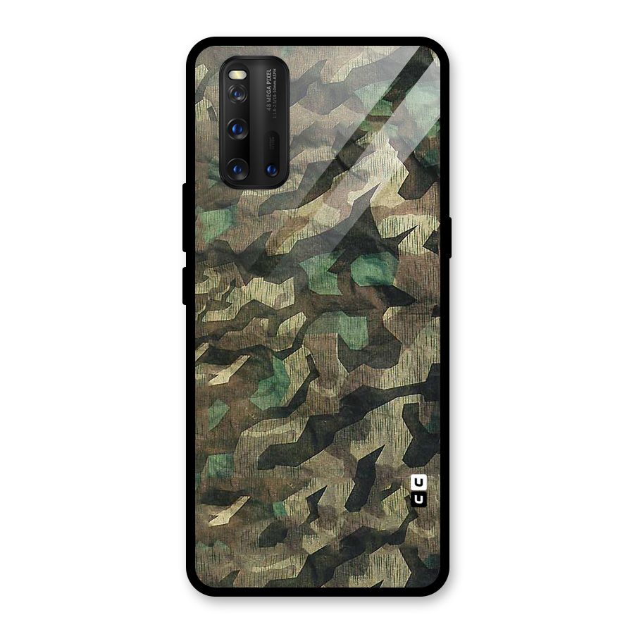Rugged Army Glass Back Case for Vivo iQOO 3