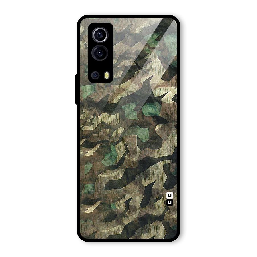 Rugged Army Glass Back Case for Vivo iQOO Z3