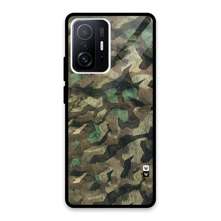 Rugged Army Glass Back Case for Xiaomi 11T Pro