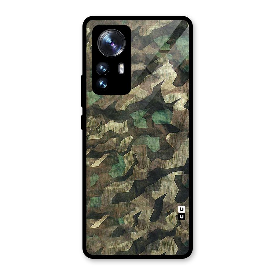Rugged Army Glass Back Case for Xiaomi 12 Pro