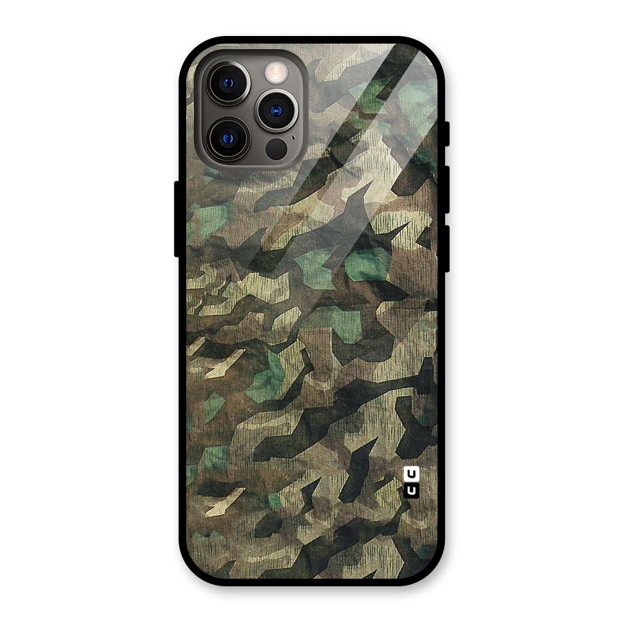 Rugged Army Glass Back Case for iPhone 12 Pro