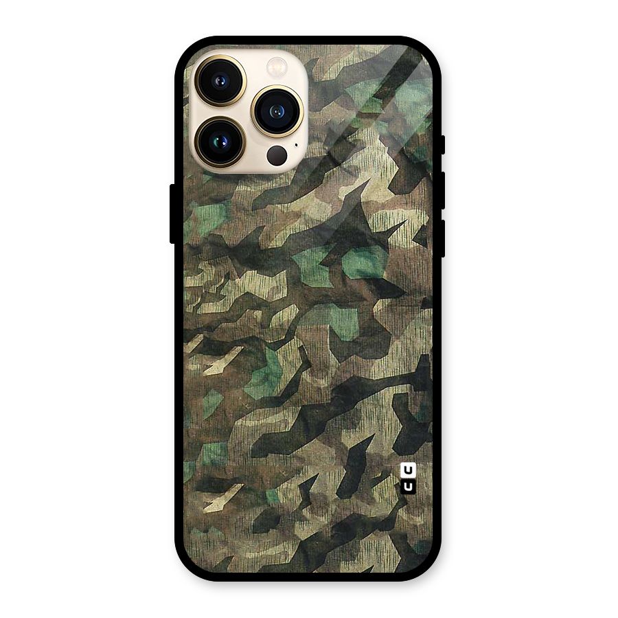 Rugged Army Glass Back Case for iPhone 13 Pro Max