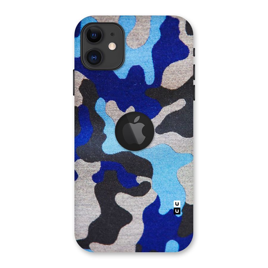 Rugged Camouflage Back Case for iPhone 11 Logo Cut