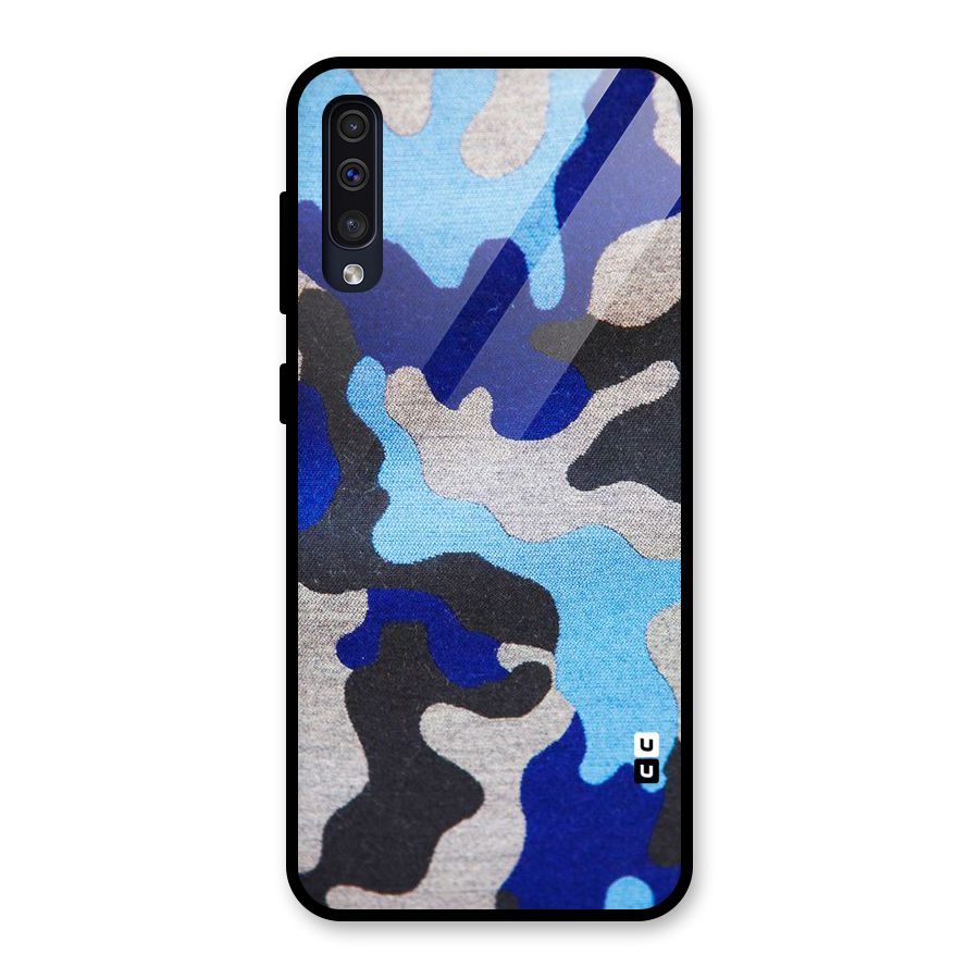 Rugged Camouflage Glass Back Case for Galaxy A50s