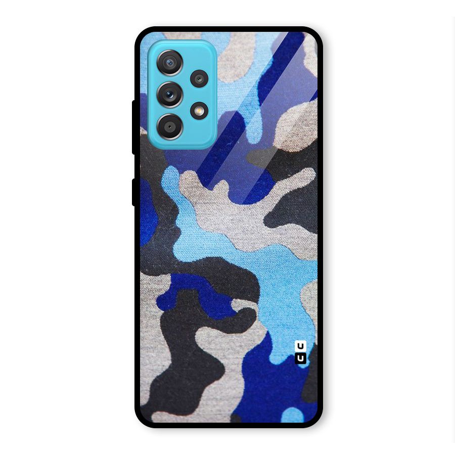 Rugged Camouflage Glass Back Case for Galaxy A52