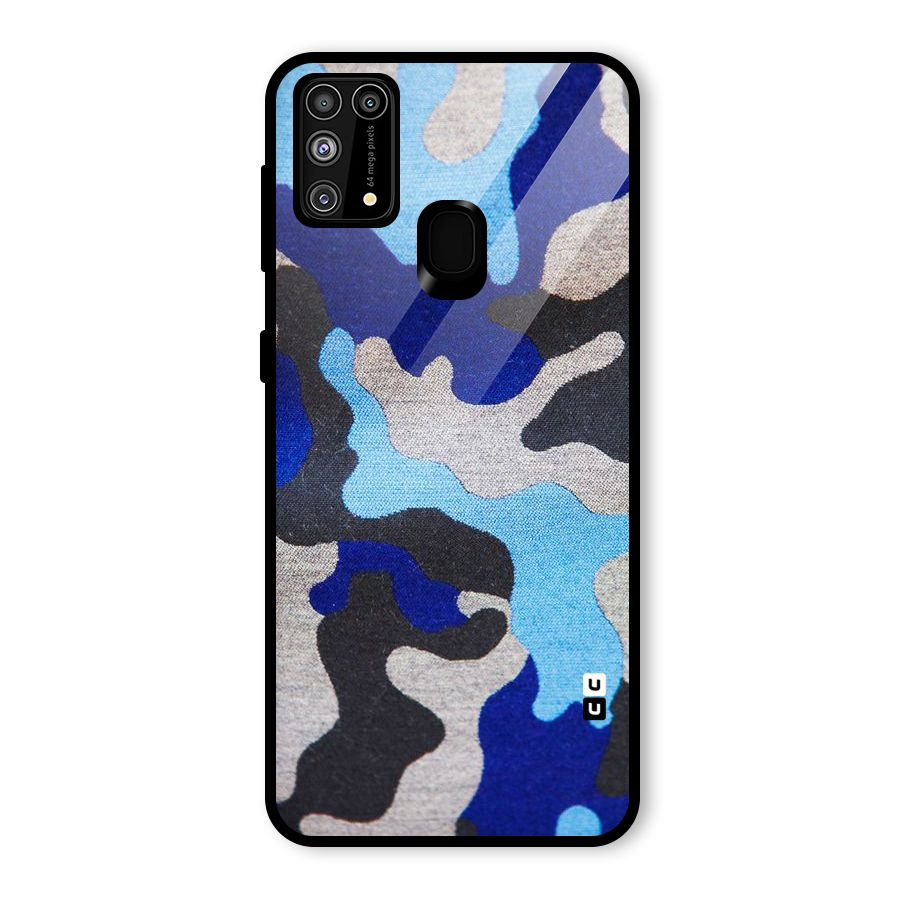 Rugged Camouflage Glass Back Case for Galaxy F41