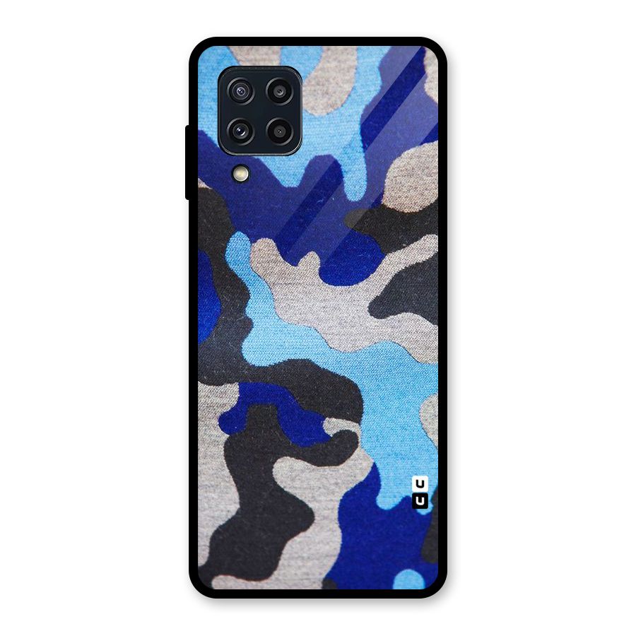 Rugged Camouflage Glass Back Case for Galaxy M32